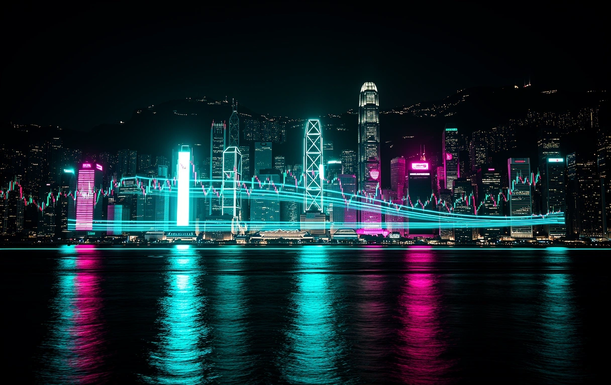 Hong Kong Financial District Night