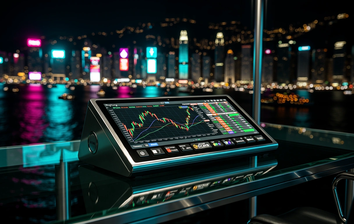 Hong Kong Financial District at Night